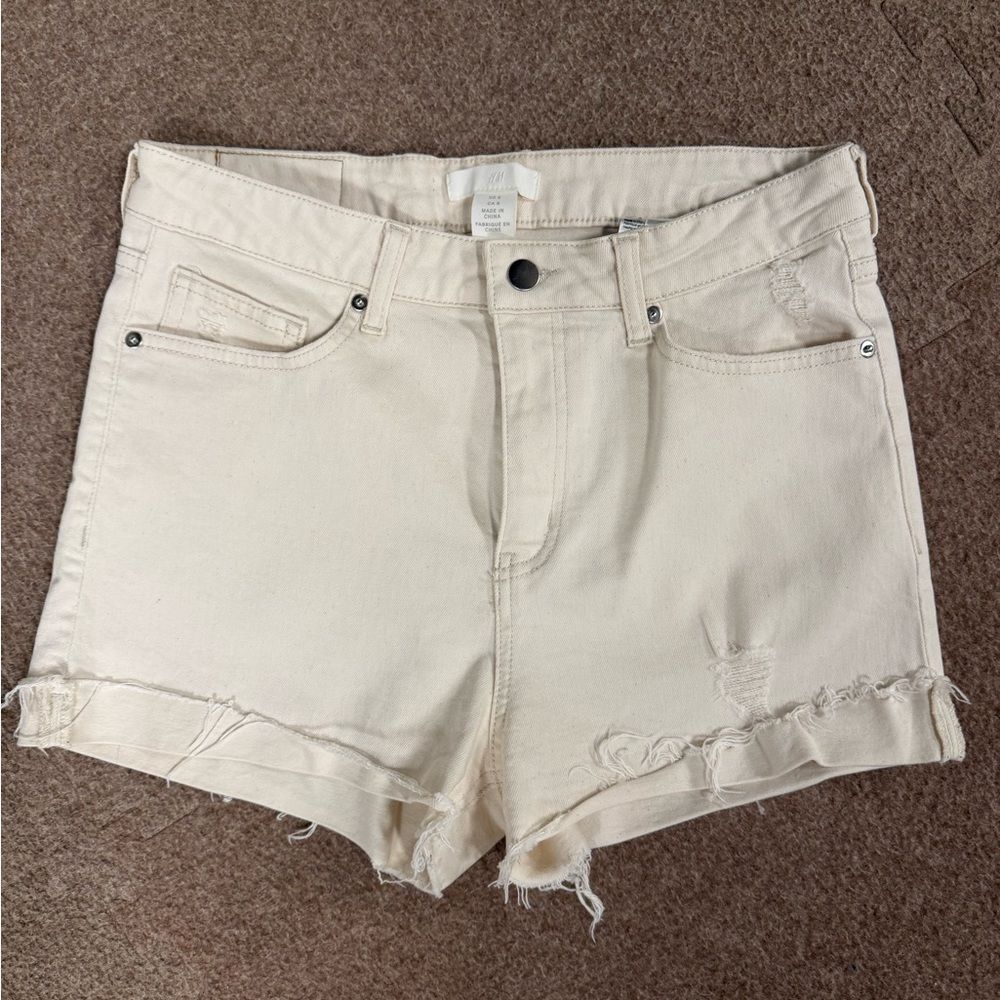 H&M High-Rise Raw Hem Shorts
